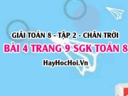 Bài 4 trang 9 Toán 8 Tập 2 Chân trời sáng tạo
